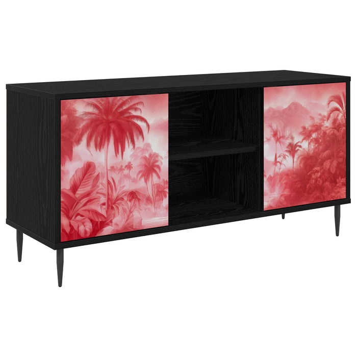 Cabinet TV AACHEN 102 x 33 x 51 cm Stejar Negru Lemn prelucrat WALTI