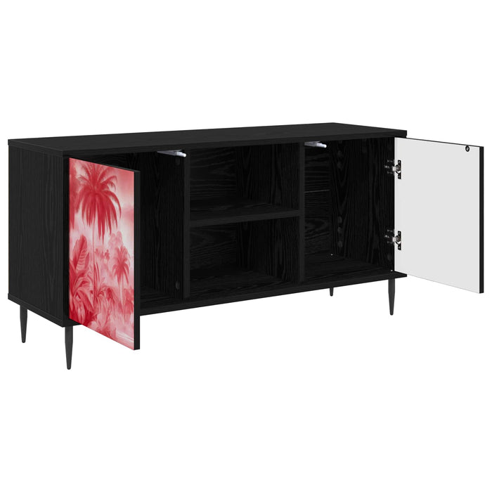 Cabinet TV AACHEN 102 x 33 x 51 cm Stejar Negru Lemn prelucrat WALTI