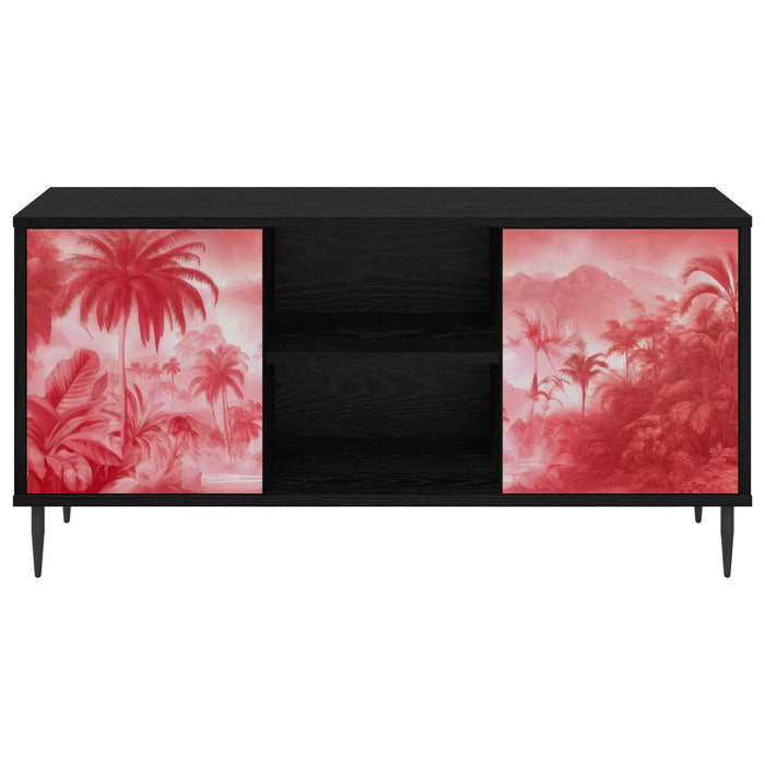 Cabinet TV AACHEN 102 x 33 x 51 cm Stejar Negru Lemn prelucrat WALTI