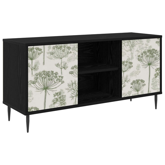 Cabinet TV GOTHA 102 x 33 x 51 cm Stejar Negru Lemn prelucrat WALTI
