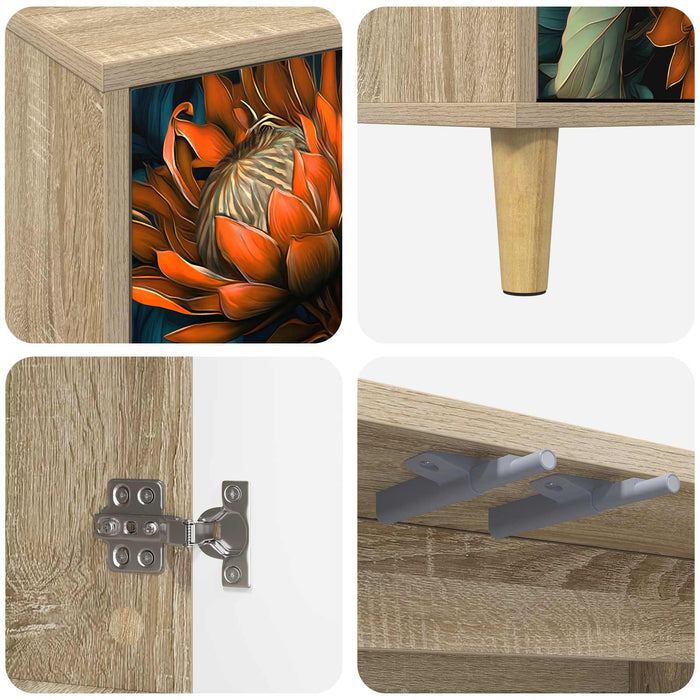 Cabinet TV LOCHEM 102 x 33 x 50 cm Sonoma Lemn prelucrat WALTI