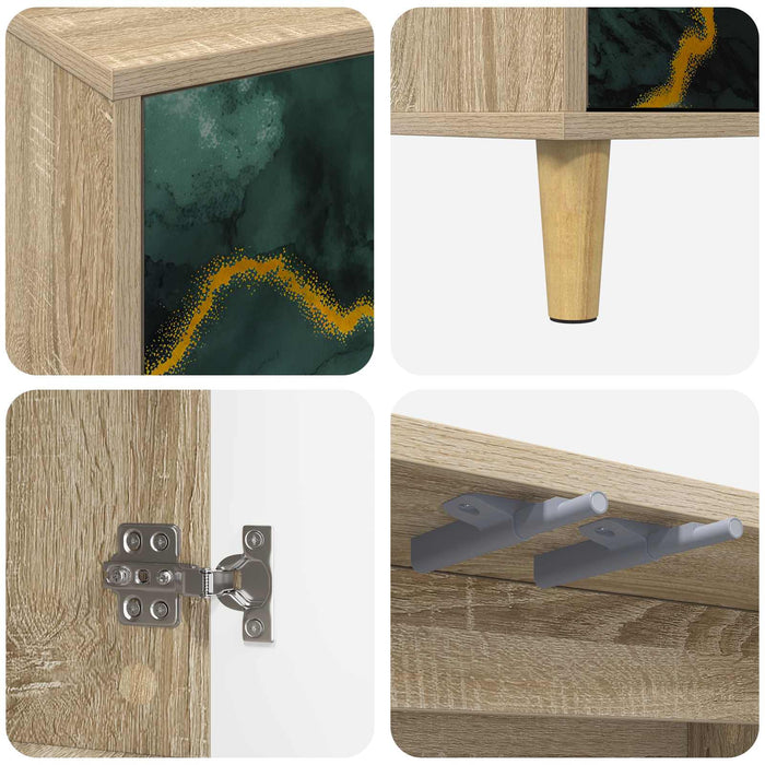 Cabinet TV WIJHE 102 x 33 x 50 cm Sonoma Lemn prelucrat WALTI