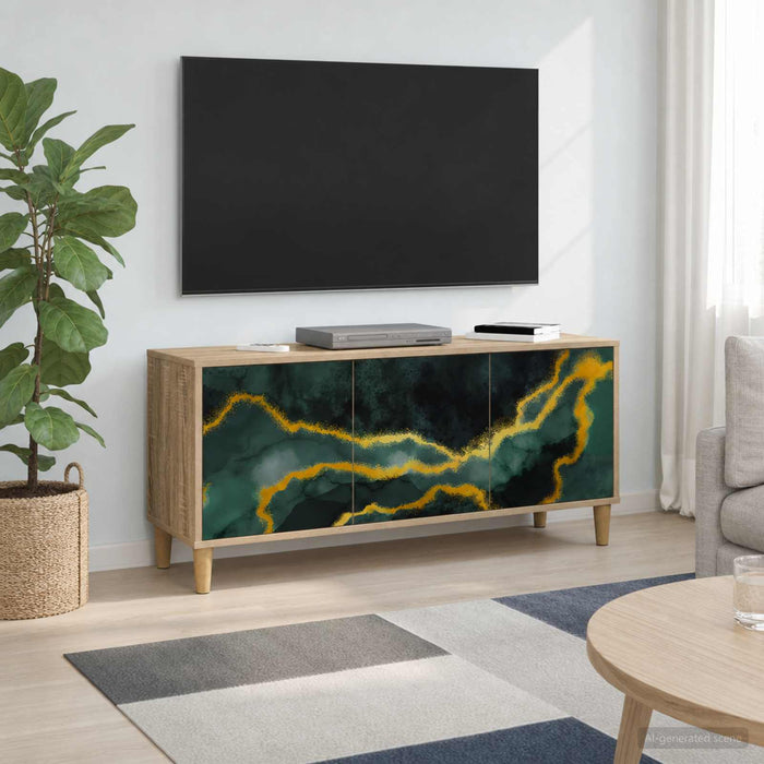 Cabinet TV WIJHE 102 x 33 x 50 cm Sonoma Lemn prelucrat - WALTI WALTI