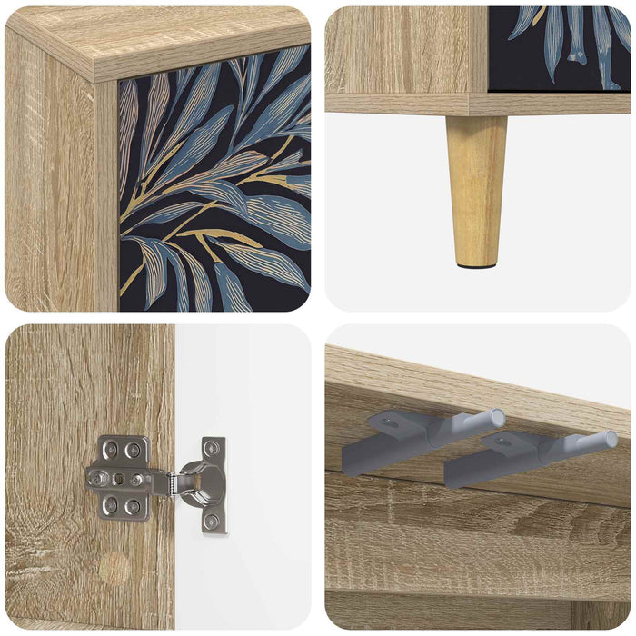 Cabinet TV DOKKUM 102 x 33 x 50 cm Sonoma Lemn prelucrat WALTI
