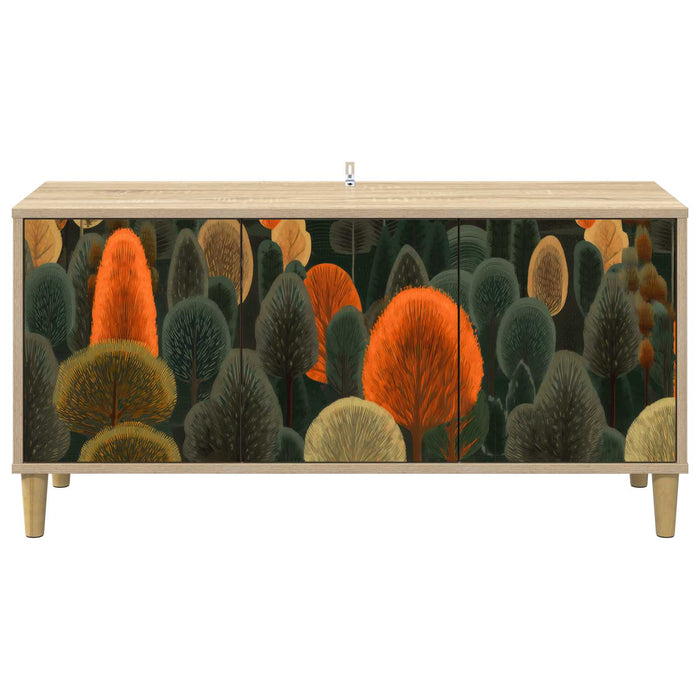 Cabinet TV ZAANDAM 102 x 33 x 50 cm Sonoma Lemn prelucrat WALTI