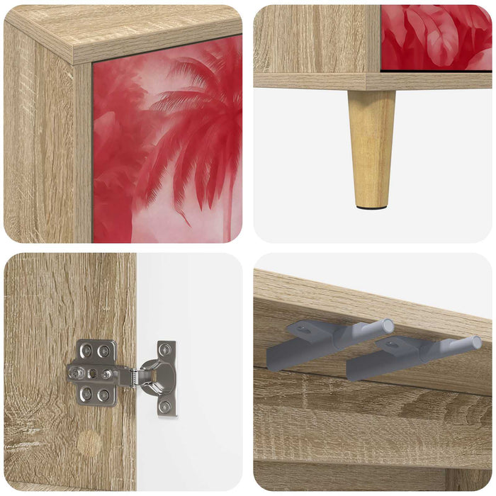 Cabinet TV AACHEN 102 x 33 x 50 cm Sonoma Lemn prelucrat WALTI
