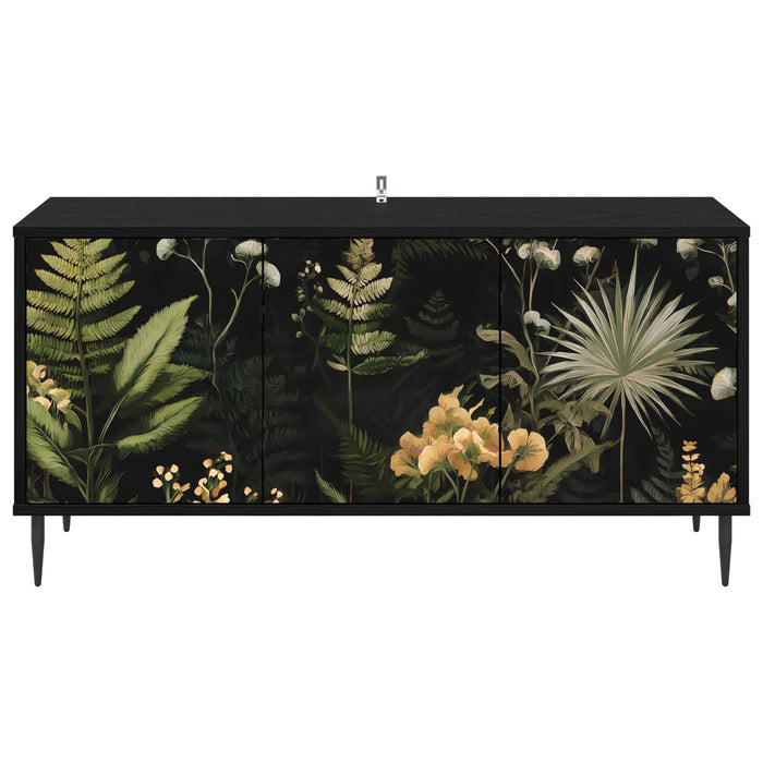 Cabinet TV RHENEN 102 x 33 x 51 cm Stejar Negru Lemn prelucrat WALTI