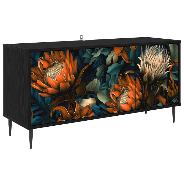 Cabinet TV LOCHEM 102 x 33 x 51 cm Stejar Negru Lemn prelucrat WALTI