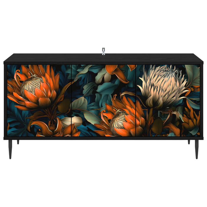 Cabinet TV LOCHEM 102 x 33 x 51 cm Stejar Negru Lemn prelucrat WALTI