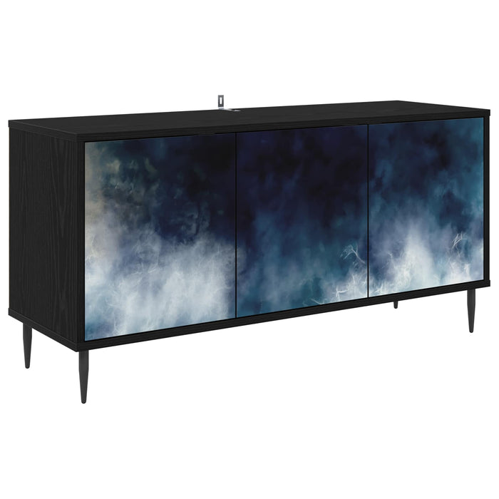Cabinet TV RAALTE 102 x 33 x 51 cm Stejar Negru Lemn prelucrat WALTI