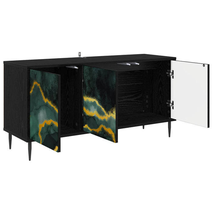 Cabinet TV WIJHE 102 x 33 x 51 cm Stejar Negru Lemn prelucrat WALTI