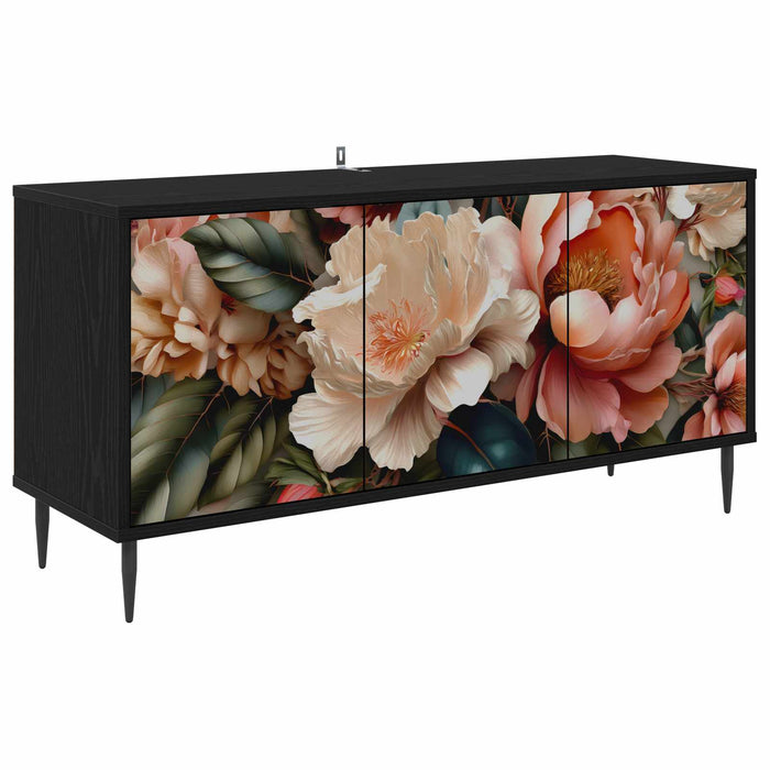 Cabinet TV BORNE 102 x 33 x 51 cm Stejar Negru Lemn prelucrat WALTI