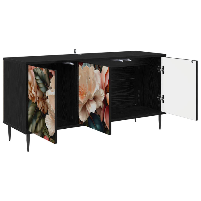 Cabinet TV BORNE 102 x 33 x 51 cm Stejar Negru Lemn prelucrat WALTI