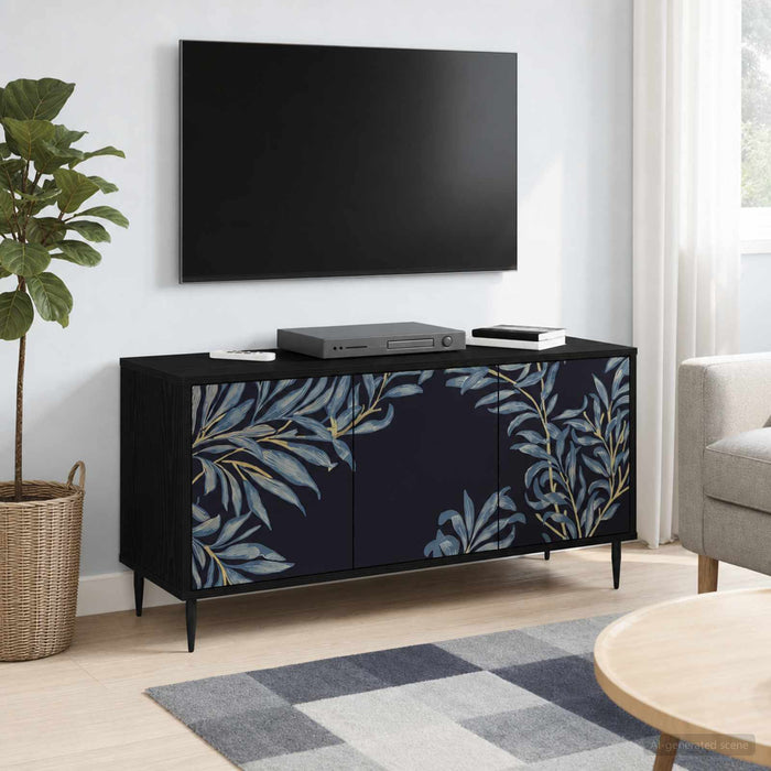 Cabinet TV DOKKUM 102 x 33 x 51 cm Stejar Negru Lemn prelucrat - WALTI WALTI