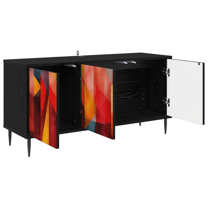 Cabinet TV HEESCH 102 x 33 x 51 cm Stejar Negru Lemn prelucrat WALTI