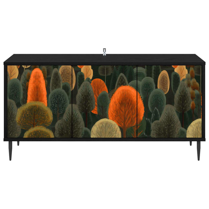 Cabinet TV ZAANDAM 102 x 33 x 51 cm Stejar Negru Lemn prelucrat WALTI