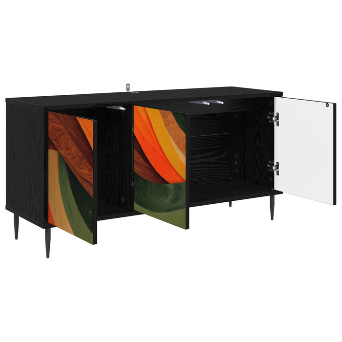 Cabinet TV BONN 102 x 33 x 51 cm Stejar Negru Lemn prelucrat WALTI