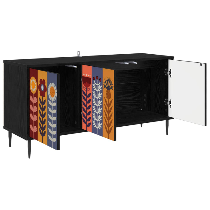 Cabinet TV ESSEN 102 x 33 x 51 cm Stejar Negru Lemn prelucrat WALTI