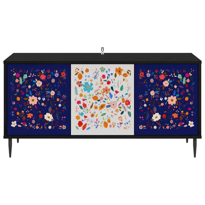 Cabinet TV MAINZ 102 x 33 x 51 cm Stejar Negru Lemn prelucrat WALTI