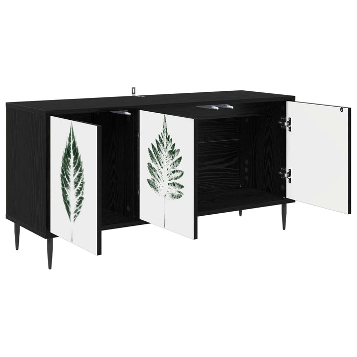 Cabinet TV HANAU 102 x 33 x 51 cm Stejar Negru Lemn prelucrat WALTI