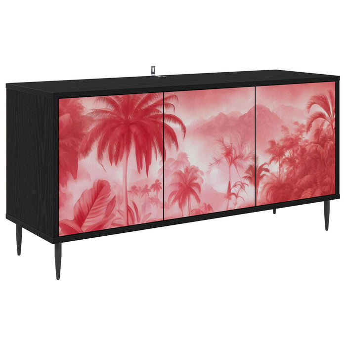 Cabinet TV AACHEN 102 x 33 x 51 cm Stejar Negru Lemn prelucrat WALTI