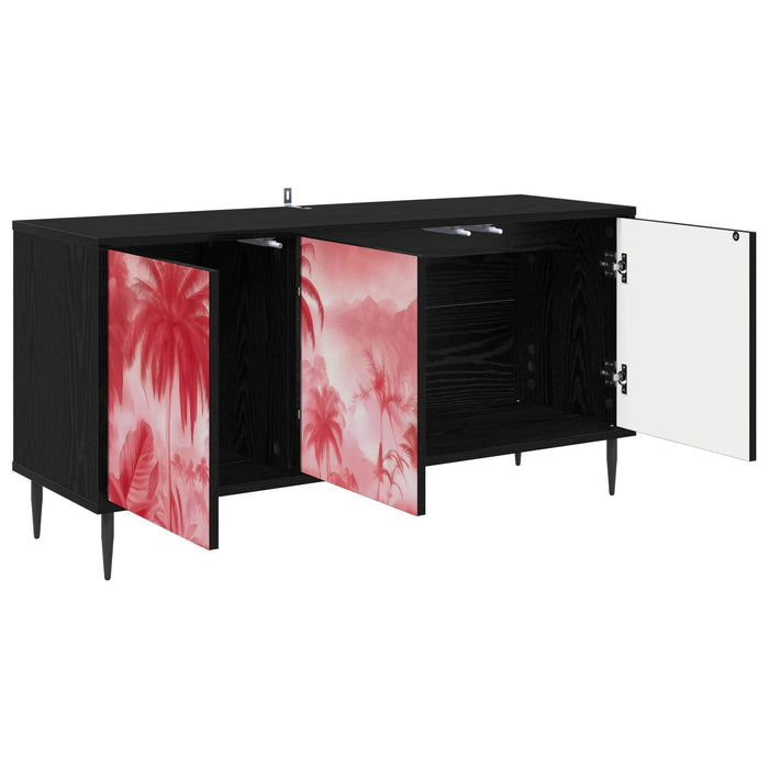 Cabinet TV AACHEN 102 x 33 x 51 cm Stejar Negru Lemn prelucrat WALTI