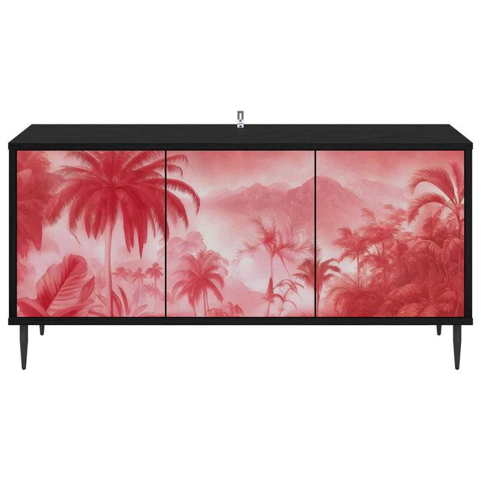 Cabinet TV AACHEN 102 x 33 x 51 cm Stejar Negru Lemn prelucrat WALTI