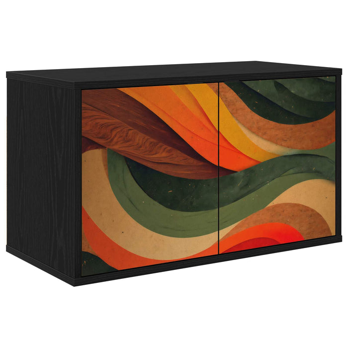 Sistem de TV montat pe perete BONN 69 x 33 x 40 cm Stejar Negru WALTI