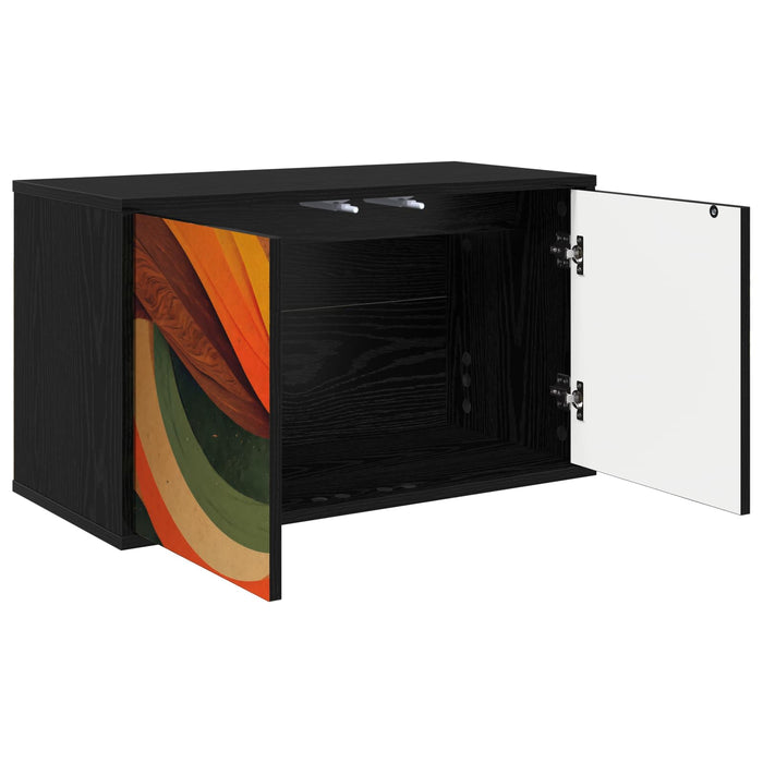Sistem de TV montat pe perete BONN 69 x 33 x 40 cm Stejar Negru WALTI