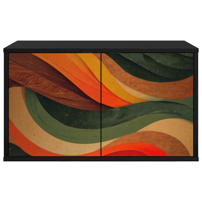 Sistem de TV montat pe perete BONN 69 x 33 x 40 cm Stejar Negru WALTI