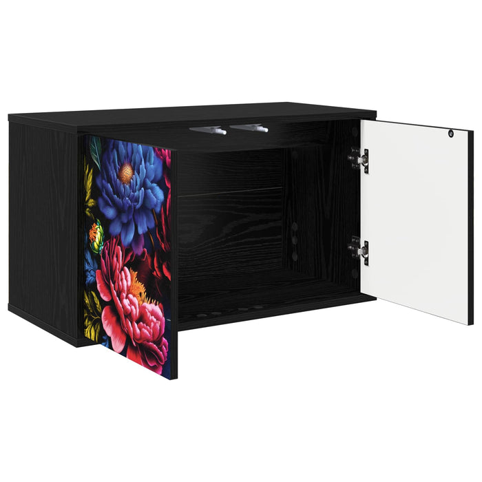 Sistem de TV montat pe perete KIEL 69 x 33 x 40 cm Stejar Negru WALTI