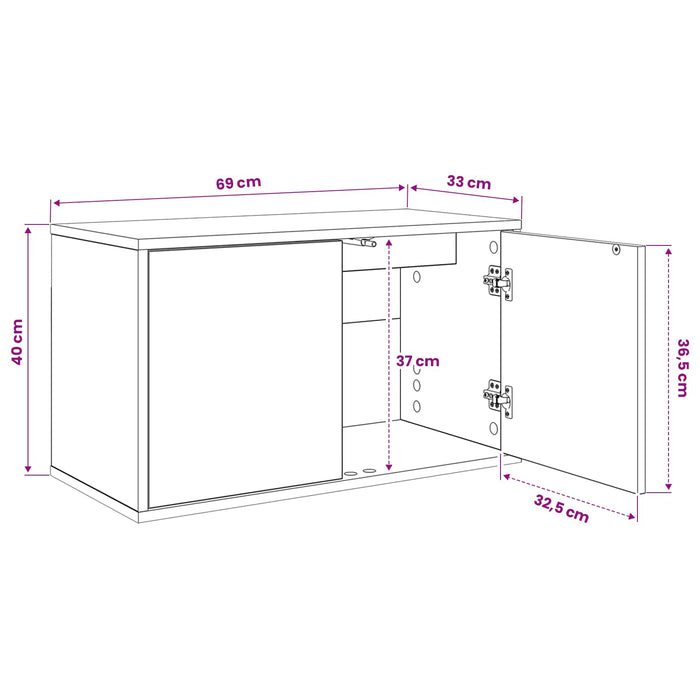 Sistem de TV montat pe perete GOTHA 69 x 33 x 40 cm WALTI