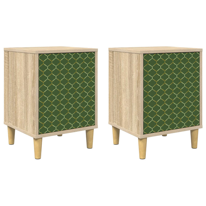 Dulap de noapte GELEEN 2 buc. Stejar Sonoma 36 x 33 x 50 cm WALTI