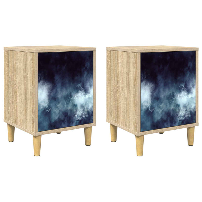 Dulap de noapte RAALTE 2 buc. Stejar Sonoma 36 x 33 x 50 cm WALTI