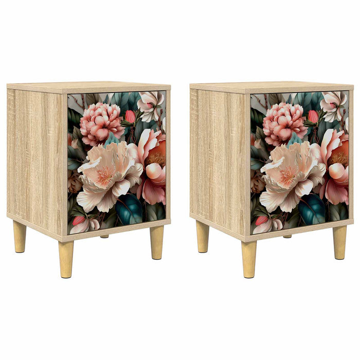 Dulap de noapte BORNE 2 buc. Stejar Sonoma 36 x 33 x 50 cm WALTI