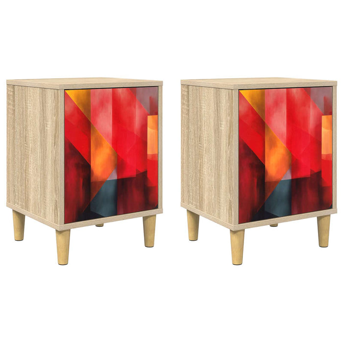 Dulap de noapte HEESCH 2 buc. Stejar Sonoma 36 x 33 x 50 cm WALTI