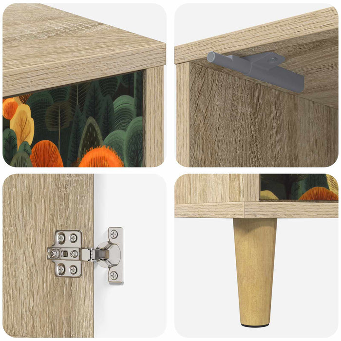 Dulap de noapte ZAANDAM Stejar Sonoma 36 x 33 x 50 cm WALTI