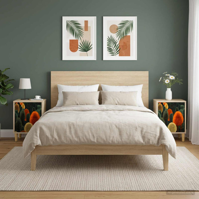 Dulap de noapte ZAANDAM 2 buc. Stejar Sonoma 36 x 33 x 50 cm WALTI