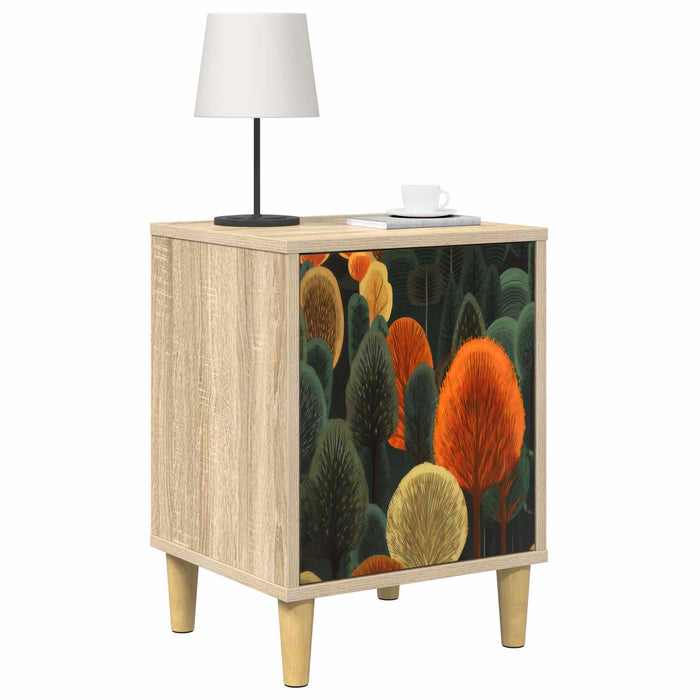 Dulap de noapte ZAANDAM 2 buc. Stejar Sonoma 36 x 33 x 50 cm WALTI
