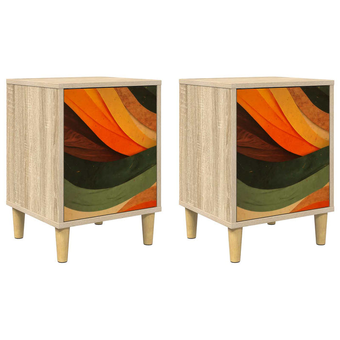 Dulap de noapte BONN 2 buc. Stejar Sonoma 36 x 33 x 50 cm WALTI