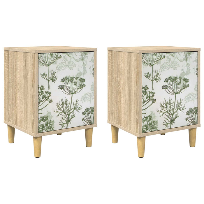 Dulap de noapte GOTHA 2 buc. Stejar Sonoma 36 x 33 x 50 cm WALTI
