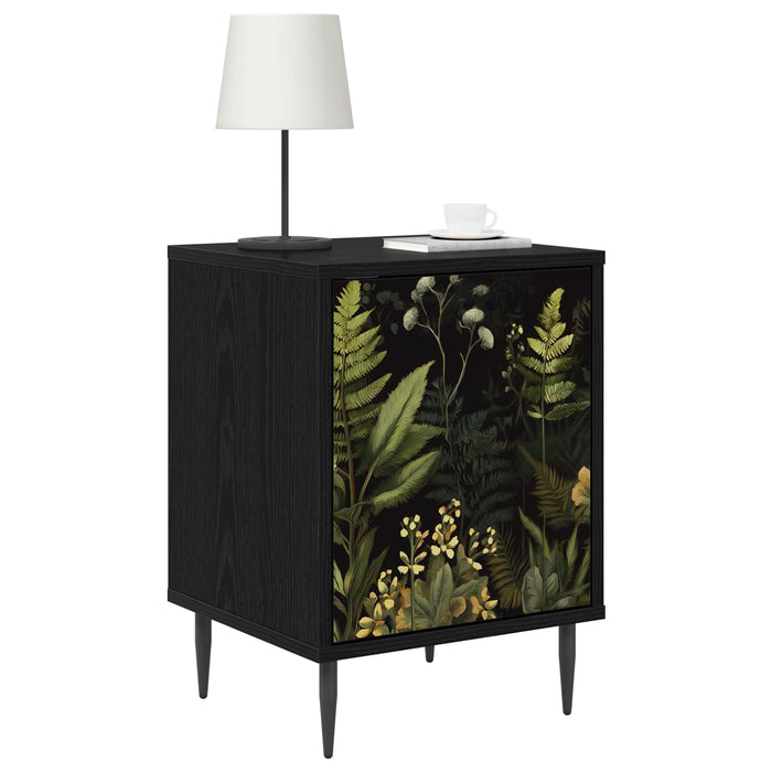 Dulap de noapte RHENEN Stejar Negru 36 x 33 x 51 cm WALTI