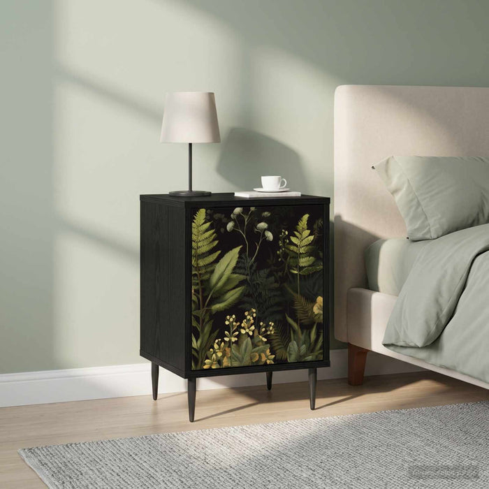 Dulap de noapte RHENEN 2 buc. Stejar Negru 36 x 33 x 51 cm WALTI