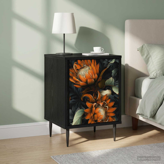 Dulap de noapte LOCHEM 2 buc. Stejar Negru 36 x 33 x 51 cm WALTI