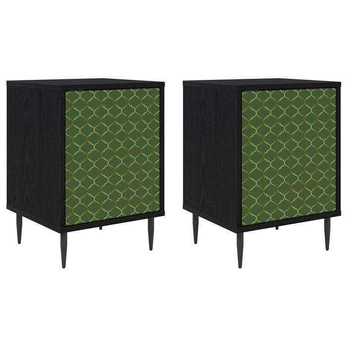 Dulap de noapte GELEEN 2 buc. Stejar Negru 36 x 33 x 51 cm WALTI