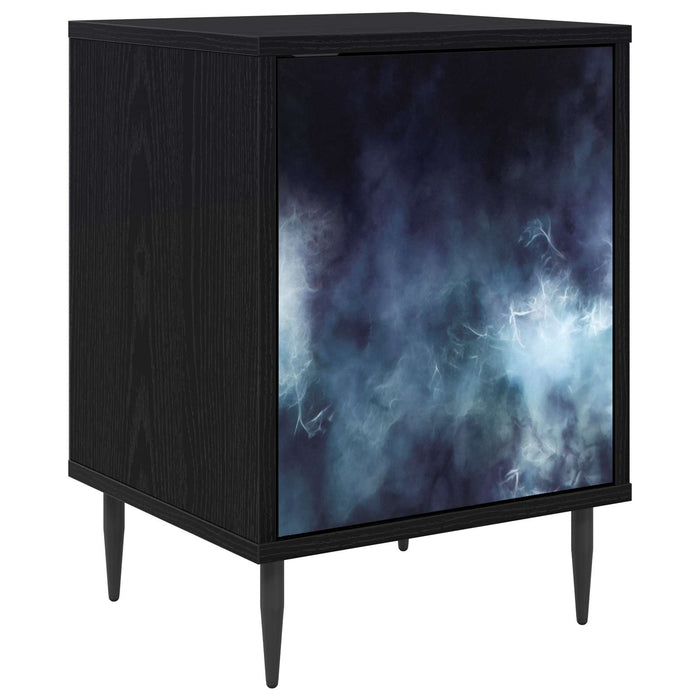 Dulap de noapte RAALTE Stejar Negru 36 x 33 x 51 cm WALTI