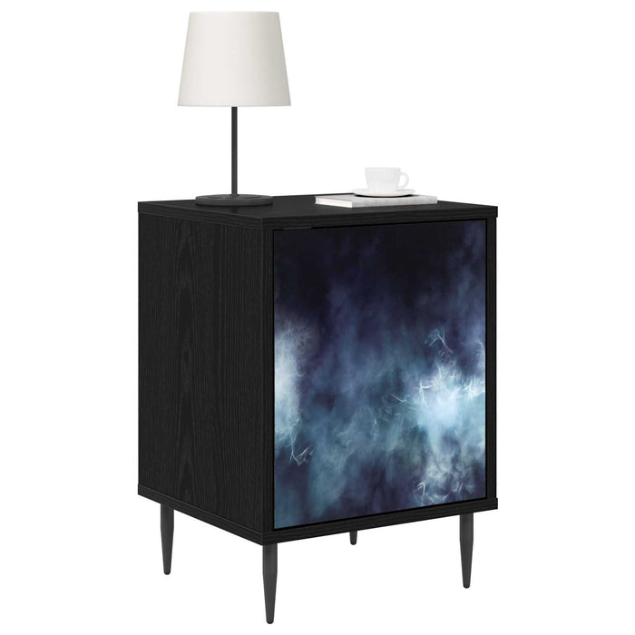 Dulap de noapte RAALTE Stejar Negru 36 x 33 x 51 cm WALTI