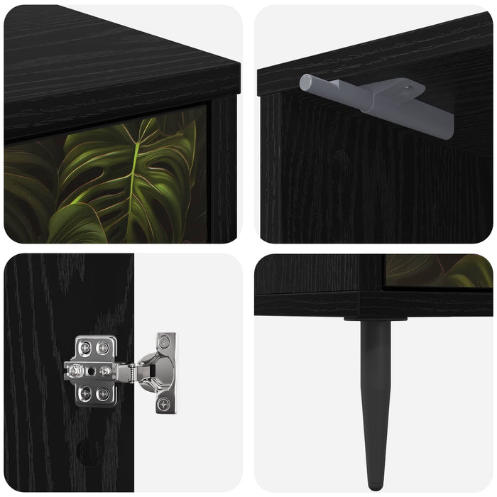 Dulap de noapte ELBURG Stejar Negru 36 x 33 x 51 cm WALTI