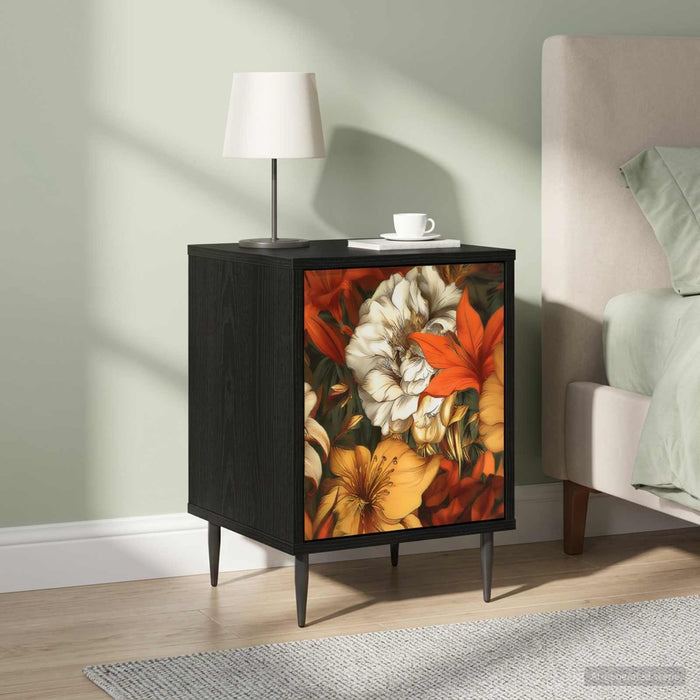 Dulap de noapte GENNEP 2 buc. Stejar Negru 36 x 33 x 51 cm WALTI