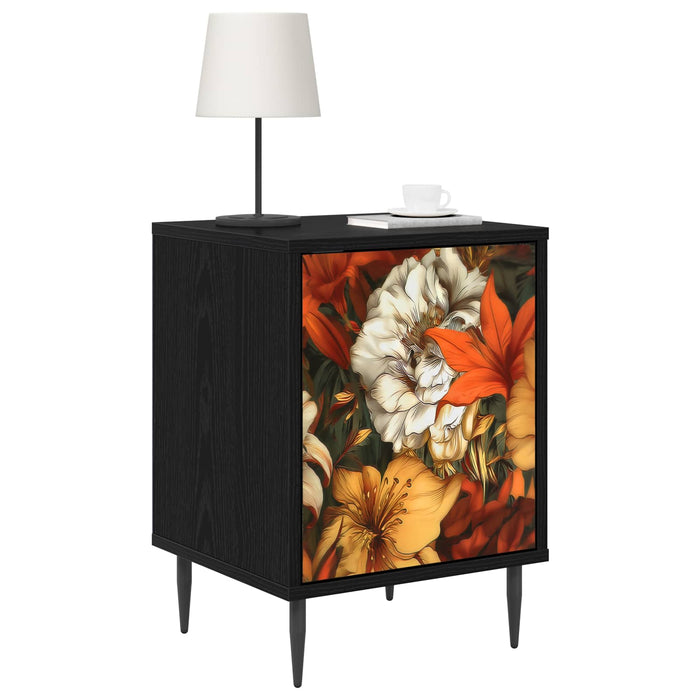 Dulap de noapte GENNEP 2 buc. Stejar Negru 36 x 33 x 51 cm WALTI